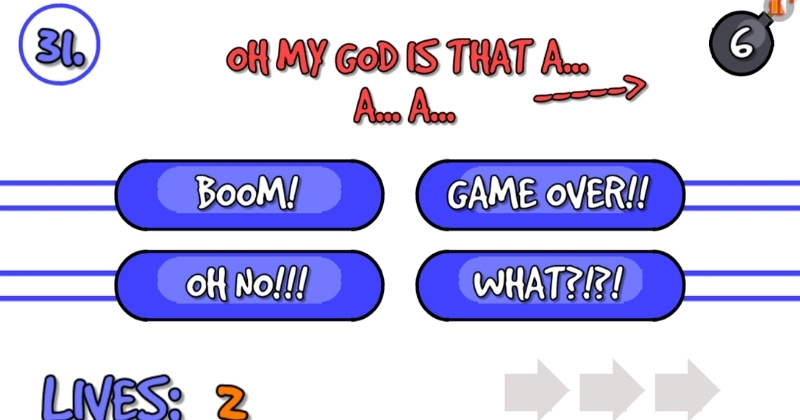 How many questions on The Impossible Quiz are there in total?