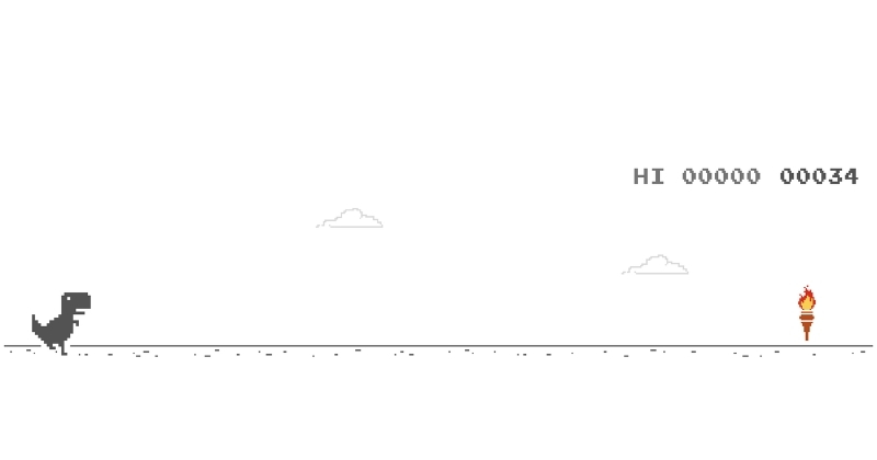 How to turn on Dinosaur game and start playing?