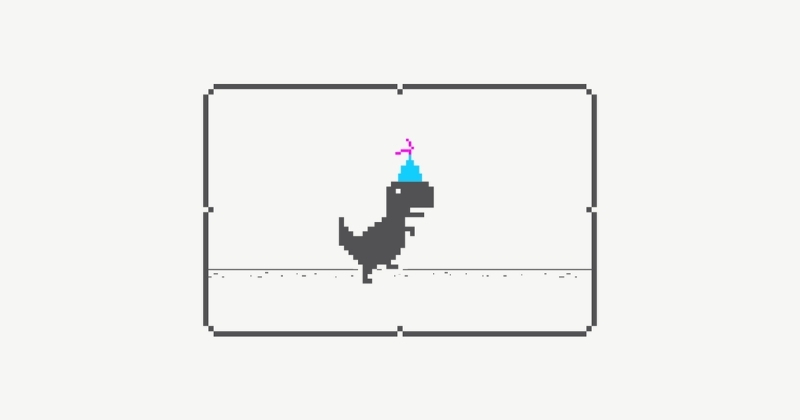 What happens at the end of the Dinosaur Game?