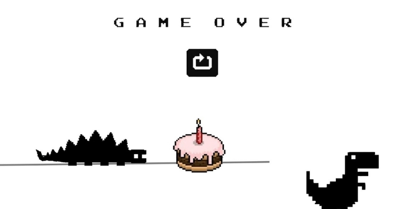 What happens after 99999 in Chrome Dinosaur Game?