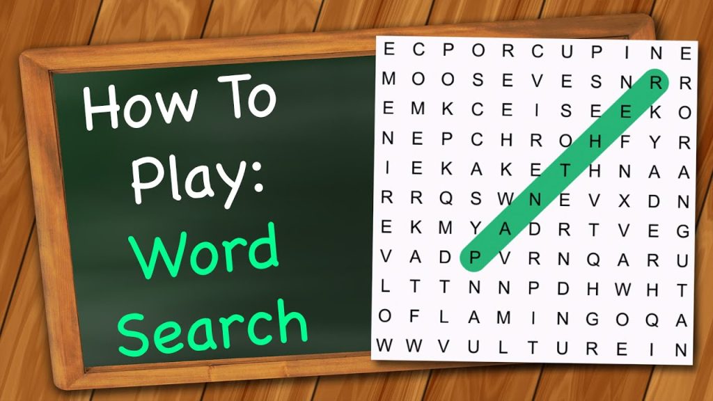 How to play word search game